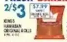 Compare Foods King's Hawaiian Original Rolls offer