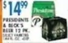 Compare Foods Presidente & Beck's Beer offer