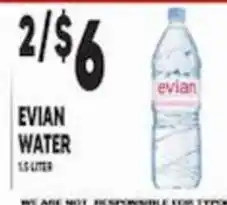 Associated Evian Water offer