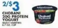 Associated Chobani 20g protein yogurt offer