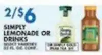 Associated Simply lemonade or drinks offer