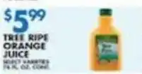 Associated Tree ripe orange juice offer