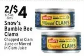 Snow's Bumble Bee Clams