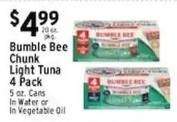 Met Foodmarkets Bumble Bee Chunk Light Tuna offer