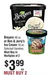 Smart & Final Breyers ice cream offer