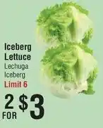 Smart & Final Iceberg Lettuce offer