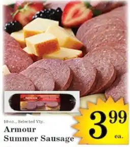 Harvest Foods Armour Summer Sausage offer