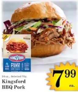 Harvest Foods Kingsford BBQ Pork offer
