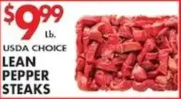 Met Foodmarkets Usda choice lean pepper steaks offer