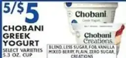 Met Foodmarkets Chobani Greek Yogurt offer
