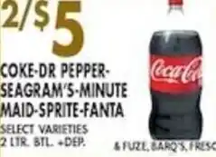 Met Foodmarkets Coke-Dr pepper- Seagram's-Minute maid-Sprite-Fanta offer