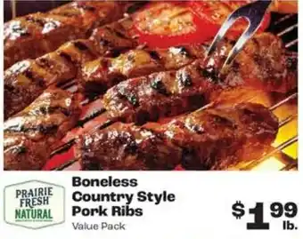 Prairie Fresh Natural Boneless Country Style Pork Ribs