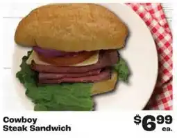 Rosauers Cowboy Steak Sandwich offer