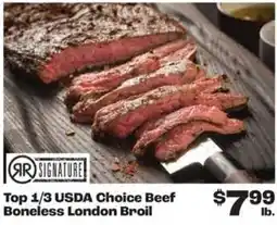 Rosauers Rr Signature Top 1/3 Usda Choice Beef Boneless London Broil offer