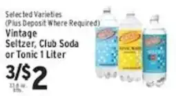 Associated Vintage Seltzer Club Soda or Tonic offer