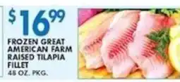Met Foodmarkets Frozen great american farm raised tilapia fillet offer