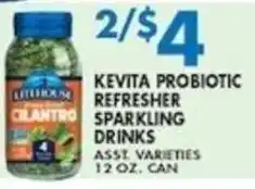 Met Foodmarkets Kevita probiotic refresher sparkling drinks offer