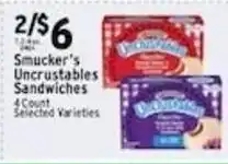 Met Foodmarkets Smucker's Uncrustables Sandwiches offer