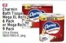 Met Foodmarkets Charmin bath tissue mega xl rolls or mega rolls offer