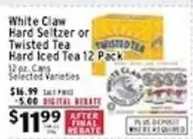 Met Foodmarkets White Claw Hard Seltzer or Twisted Tea Hard Iced Tea offer