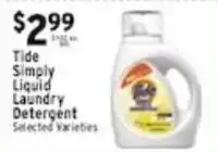 Met Foodmarkets Tide Simply Liquid Laundry Detergent offer