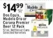 Met Foodmarkets Dos Equis, Modelo Oro or Corona Premier Beer offer