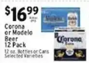 Met Foodmarkets Corona or Modelo Beer offer