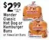 Met Foodmarkets Wonder Classic Hot Dog or Hamburger Buns or Hawaiian Buns offer