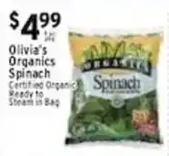 Met Foodmarkets Olivia's Organics Spinach offer