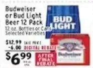 Met Foodmarkets Budweiser or Bud Light Beer offer
