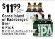 Met Foodmarkets Goose Island or Radeberger Beer offer