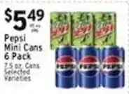 Met Foodmarkets Pepsi Mini Cans offer