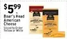 Met Foodmarkets Boar's Head American Cheese offer