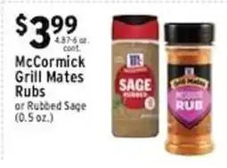 Met Foodmarkets McCormick Grill Mates Rubs or Rubbed Sage offer