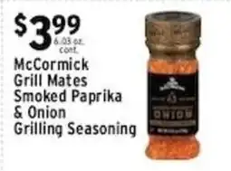 Met Foodmarkets McCormick Grill Mates Smoked Paprika & Onion Grilling Seasoning offer