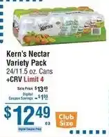 Smart & Final Kern's Nectar Variety Pack offer