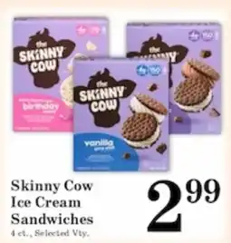 Harvest Foods Skinny Cow Ice Cream Sandwiches offer