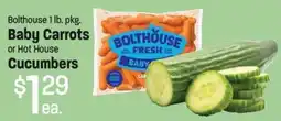 Maceys Bolthouse baby carrots or hot house cucumbers offer
