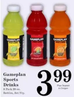 Harvest Foods Gameplan sports drinks offer