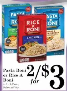 Harvest Foods Pasta Roni or Rice A Roni offer