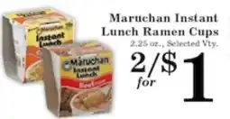 Harvest Foods Maruchan instant lunch ramen cups offer