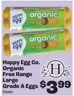 Rosauers Happy Egg Co. Organic Free Range Large Grade A Eggs offer