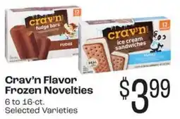 Rosauers Crav'n Flavor Frozen Novelties offer