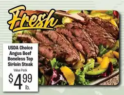 Rosauers Usda choice angus beef boneless top sirloin steak offer