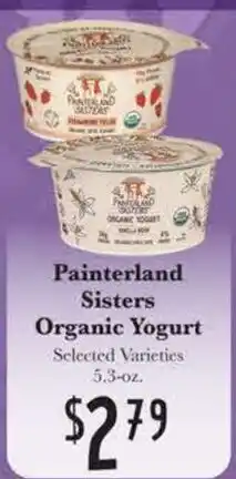 Rosauers Painterland Sisters Organic Yogurt offer