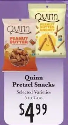 Rosauers Quinn Pretzel Snacks offer