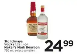 Cub Foods Stolichnaya Vodka or Maker's Mark Bourbon offer