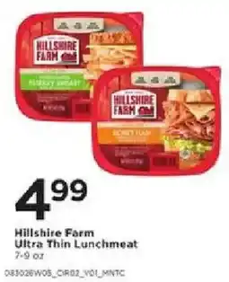 Cub Foods Hillshire Farm ultra thin lunchmeat offer