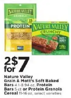 Cub Foods Nature Valley Grain & Mott's Soft Baked Bars or Protein Granola offer