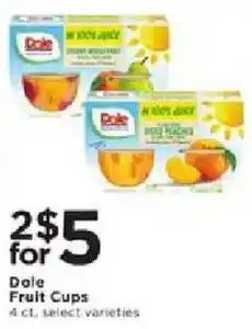 Cub Foods Dole Fruit Cups offer